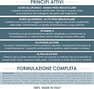 Siero Needling - Microneedling Antirughe, Filler ad alta concentrazione di Acido Ialuronico e Vitamina C - Trattamento Professionale 100% MADE IN ITALY