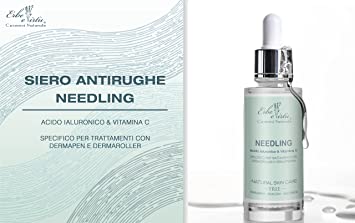 Siero Needling - Microneedling, Siero Antirughe, Filler ad alta concentrazione di Acido Ialuronico e Vitamina C - Trattamento Professionale 100% MADE IN ITALY