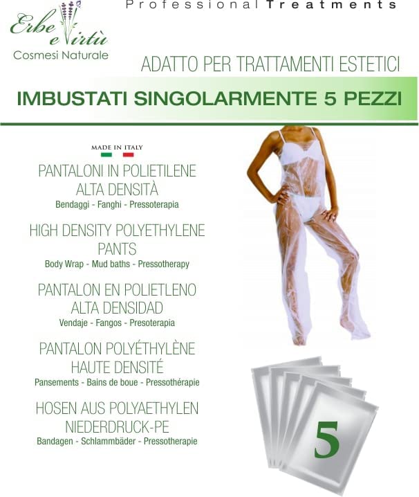 pantalone per bendaggi e fanghi kit 5 pezzi imbustato singolarmente