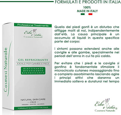 Gel Refrigerante Gambe e  Piedi Cristalli di Menta 100 ml