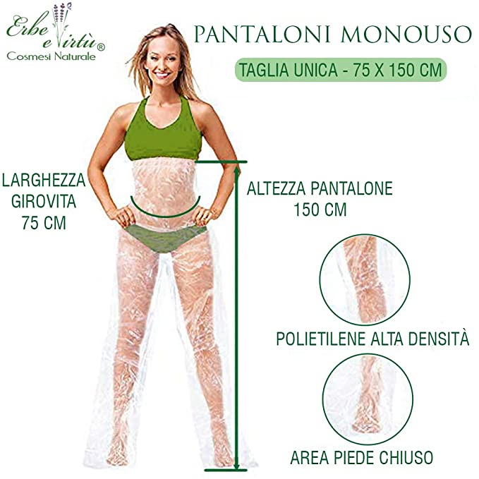 pantalone per bendaggi e fanghi kit 5 pezzi imbustato singolarmente